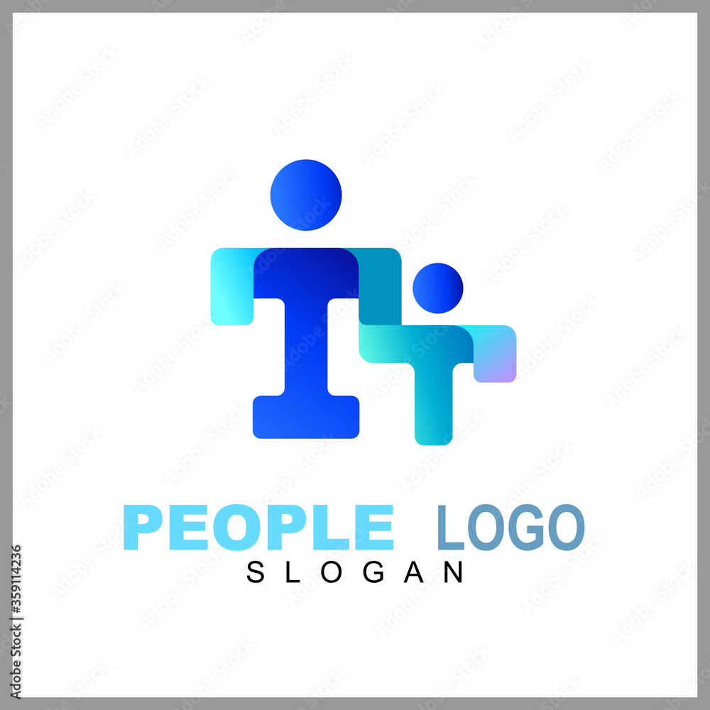 Kids care logo vector, caring children, family parenting, charity people, health care clinic, happy child play with parent Kids care logo vector, caring children, family parenting, charity people, health care clinic, happy child play with parent