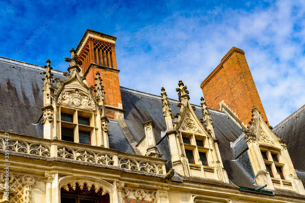 Fototapeta premium Royal Chateau de Blois, a castle in the Loir-et-Cher departement, Loire Valley, in France,