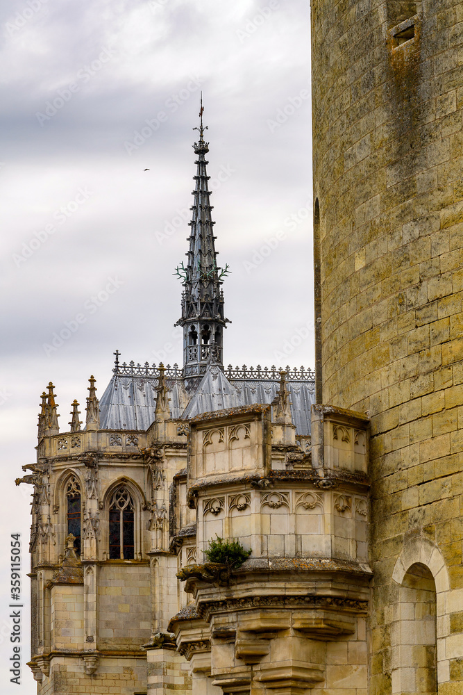 Architecture of Amboise, a town in the Indre-et-Loire department, France