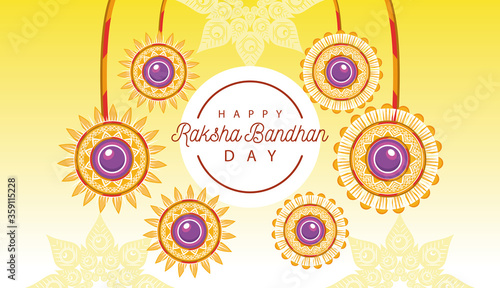 India Raksha Bandhan flowers decoration frame