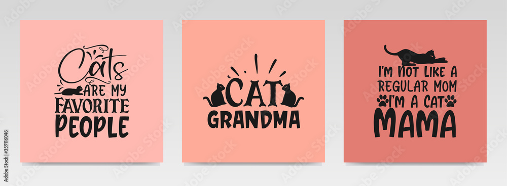 Pet animal quotes letter typography set illustration. Pet animal quotes letter typography set illustration.