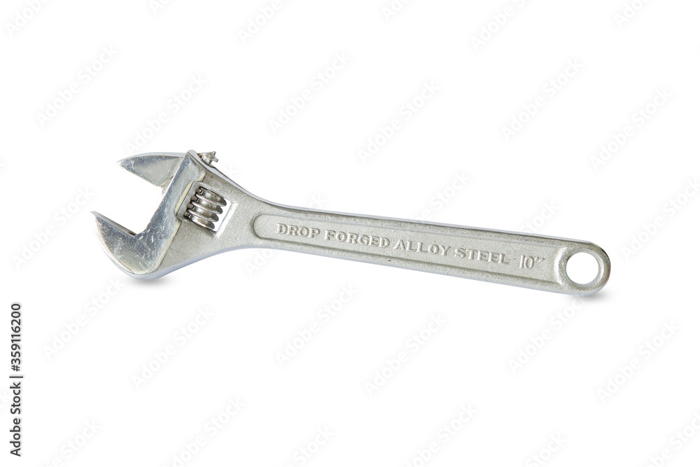 Adjustable wrench isolated on white background Adjustable wrench isolated on white background