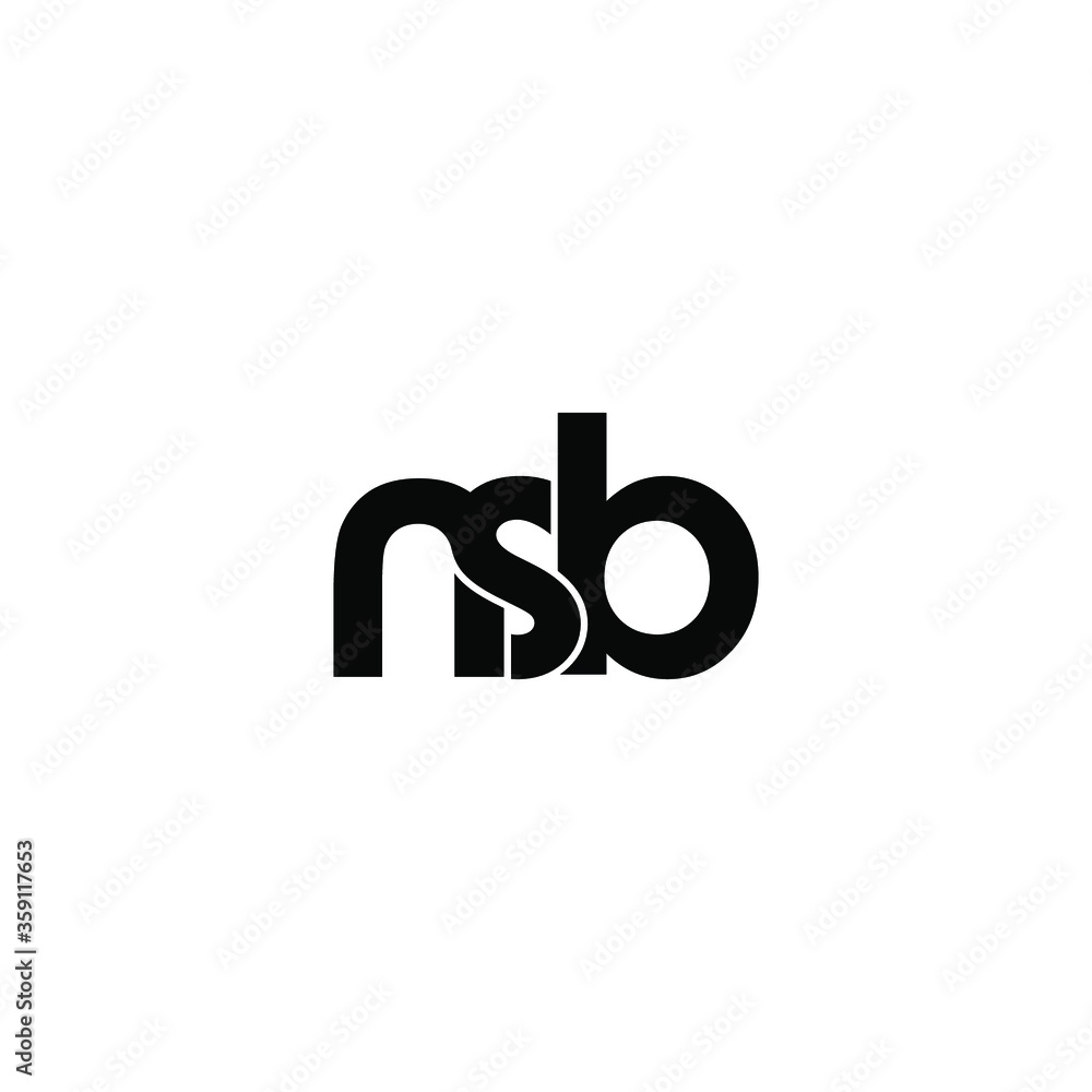 nsb letter original monogram logo design nsb letter original monogram logo design