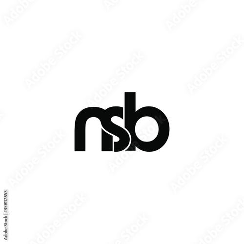 Wallpaper Mural nsb letter original monogram logo design Torontodigital.ca