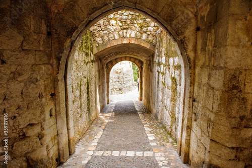 It s Old medieval passage of Saint Paul de Vence  France