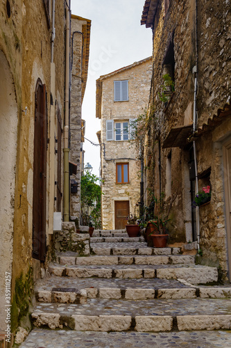 It's Close view of the house in Saint Paul de Vence, medieval town in France