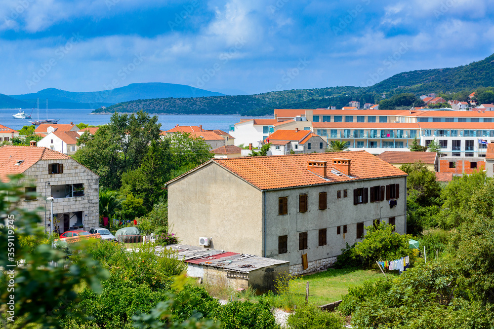 It's Hotels and other houses at the coast of Croatia