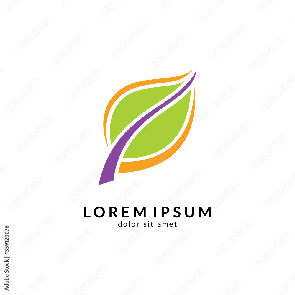 Leaf Logo Design. Nature And Environmental Icon. Health Care And Spa Symbol. Organic Food And Nutrition Vector
