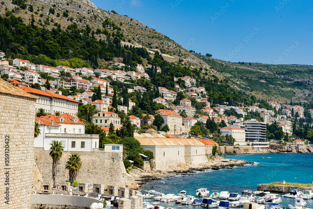 It's Architecture of the Old town of Dubrovnik, Croatia. View from the walls