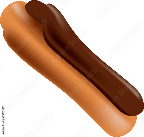Chocolate glazed eclair