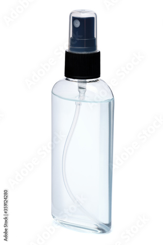 hand sanitizer spray bottle isolated on white background