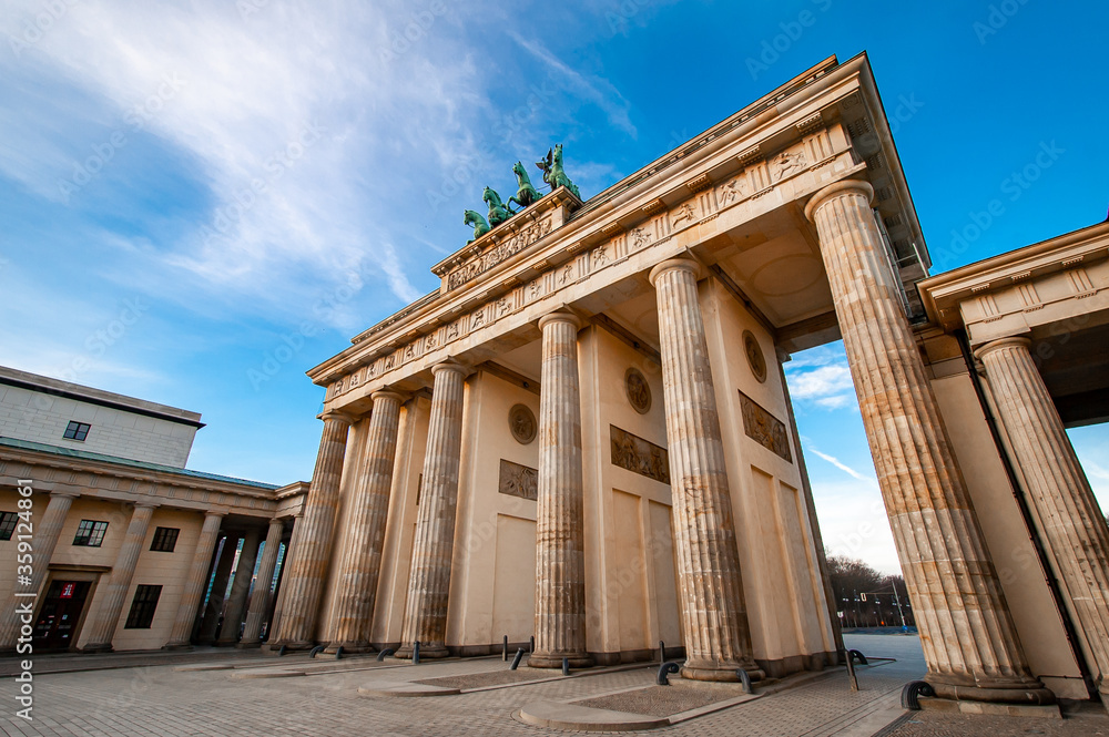 Brandenburg gate in Berlin, Germany in early morning