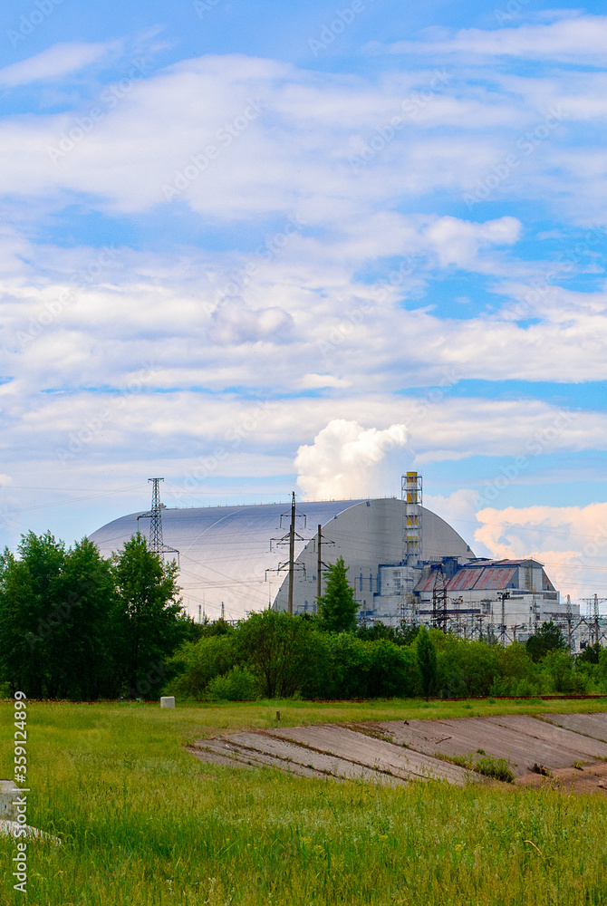 Chernobyl Nuclear Power Station in Ukraine on the river Prypyat.