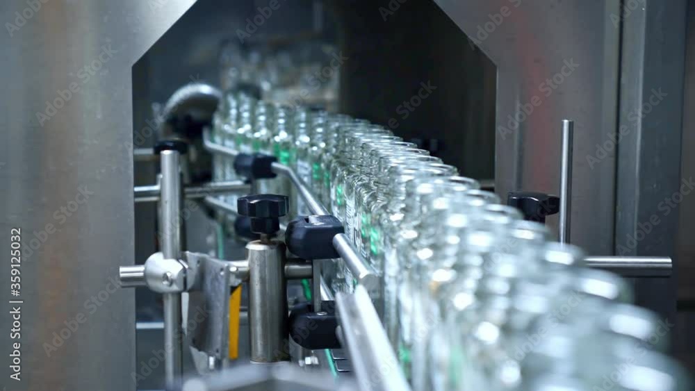 Bottling factory, beverage bottling line for processing and bottling