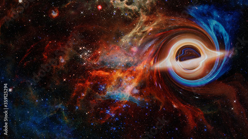 Fototapeta Naklejka Na Ścianę i Meble -  Black hole system. Elements of this image furnished by NASA