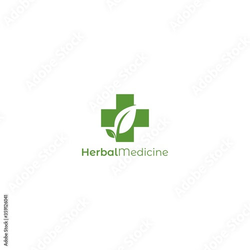 Herbal Medicine Logo Design Vector