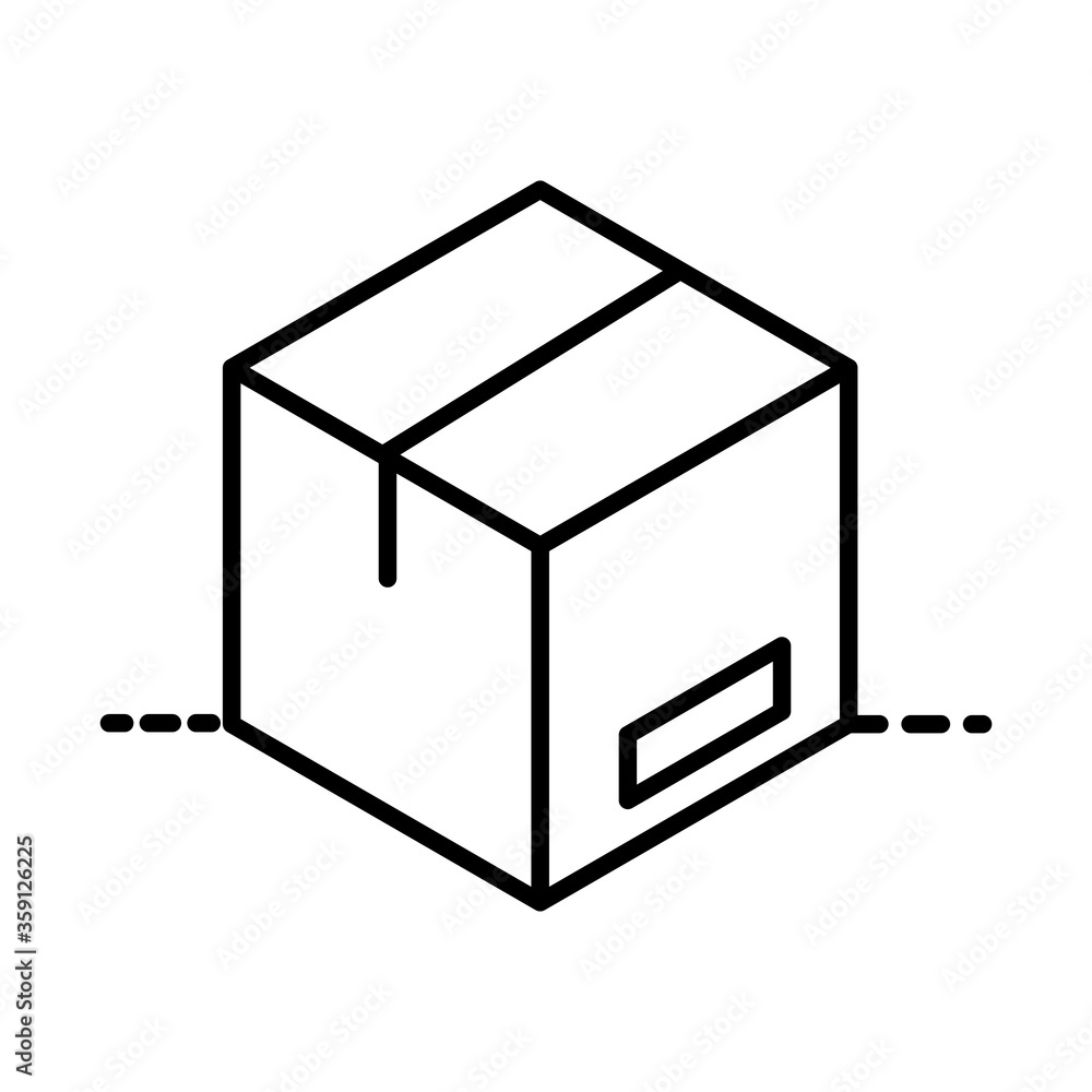 delivery packaging, cardboard box cargo distribution, logistic shipment of goods line style icon delivery packaging, cardboard box cargo distribution, logistic shipment of goods line style icon