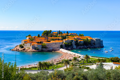 It's Adratic sea and the Sveti Stefan Island, south of Montengro