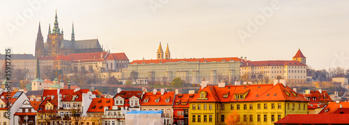 Old town of Prague panorama, Hradcany, Czech Republic