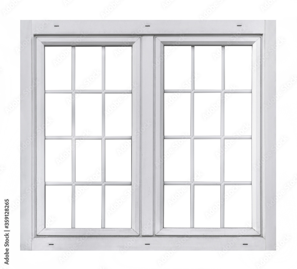 Plastic window on white background Plastic window on white background