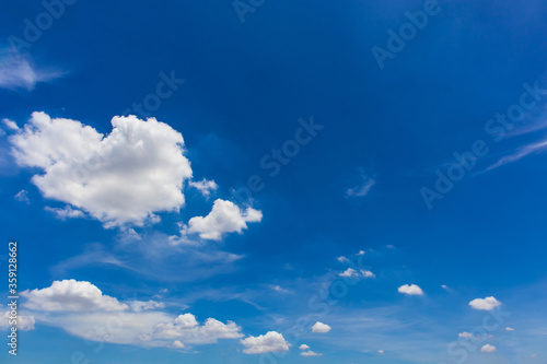 Blue sky and clouds on day to be design wallpaper or background