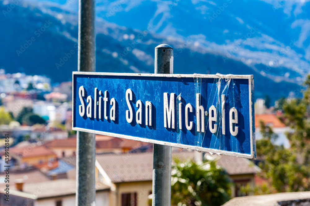 Fototapeta premium It's Salita San Michele sign
