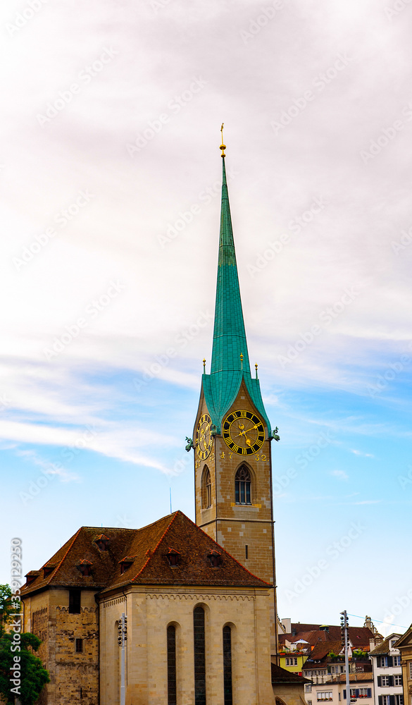 Top of the Fraumunster Church, Zurich, Switzerland