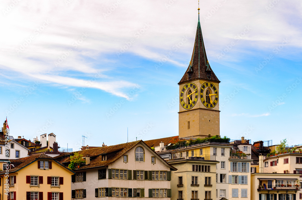 St. Peter church clock tower, Switzerland