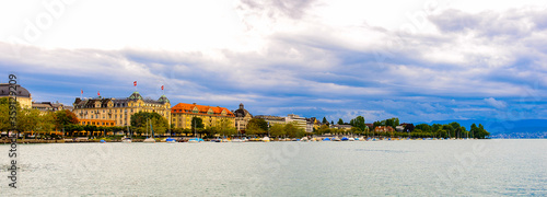 Bank of the lake of Zurich, architecture of Zurich, Switzerland