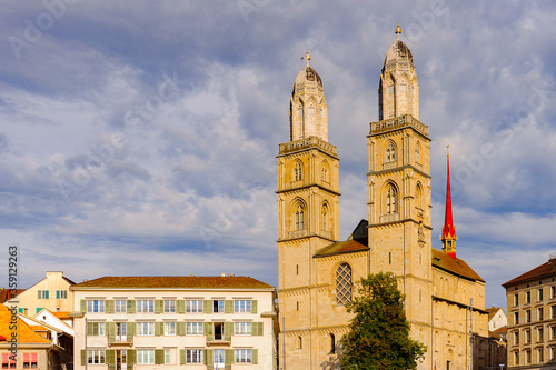Grossmunster, cathedral in Zurich, Switzerland © Anton Ivanov Photo