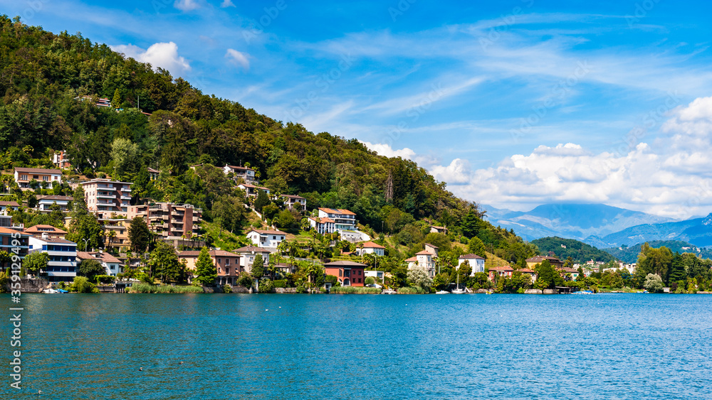 Mountains of the border of Switzerland and Italy, Lake of Lugano