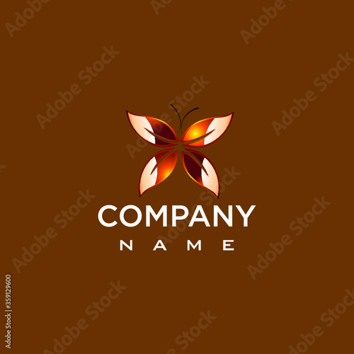 abstract floral butterfly design