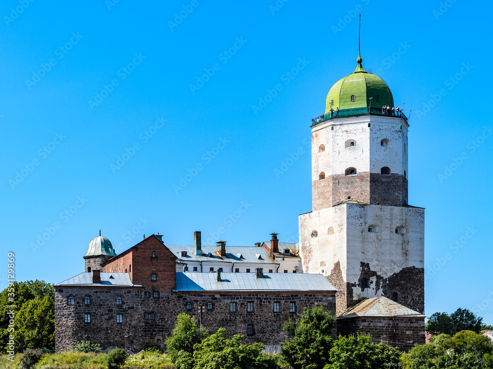 It's Vyborg Castle (Viipurin linna), a Swedish built medieval fortress around which the town of Viborg (today in Russia) evolved.