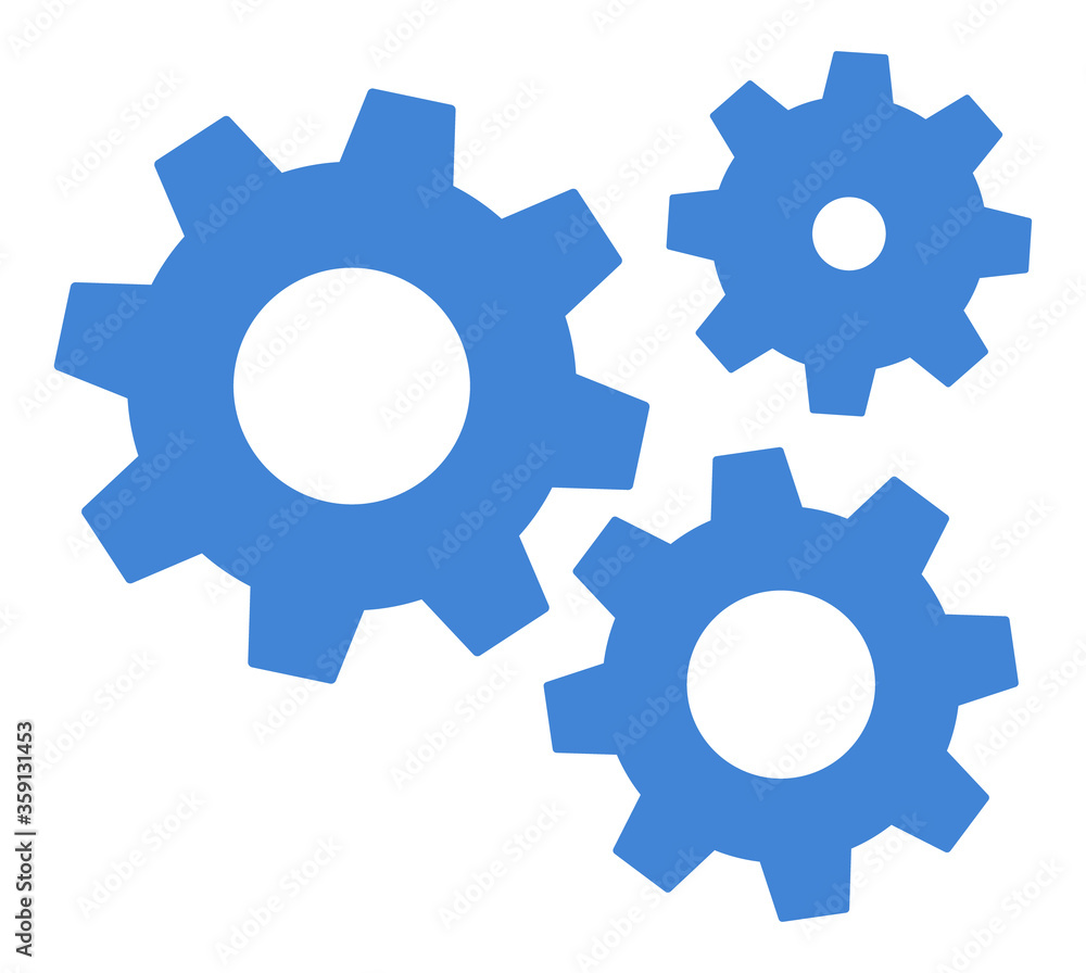 Gears icon settings , for mobile applications web sites etc. Vector illustration Gears icon settings , for mobile applications web sites etc. Vector illustration