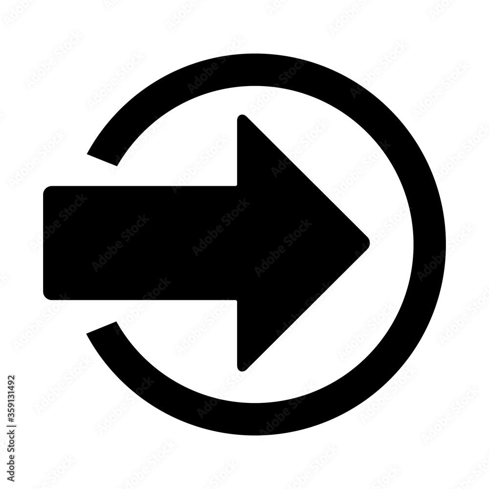 Login icon with arrow, vector flat symbol isolated on white background . Entry mark for web, app , ui Login icon with arrow, vector flat symbol isolated on white background . Entry mark for web, app , ui