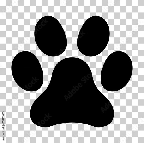 Animal paw icon, dog, cat.. symbol for pet. Foot mark isolated on white background