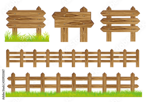 木の立て札/木の柵/ウッドボード