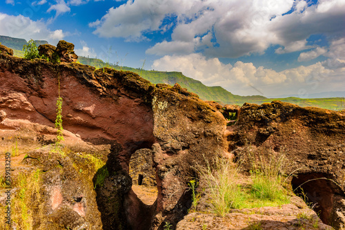 It's Nature of Lalibela, one of Ethiopia's holiest cities in Africa. Famous by the monolitic churches photo