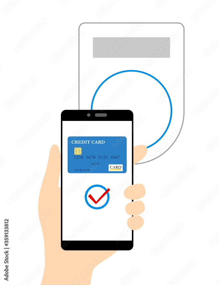 スマホ決済のベクター画像 スマホ決済のベクター画像