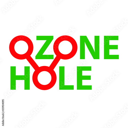Ozone hole logo. Vector illustration.