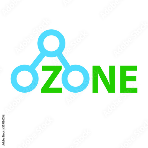 Ozone hole logo. Vector illustration.