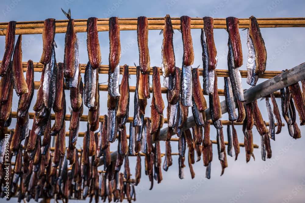 Gwamegi (dried saury) which is a specialty of Pohang, South Korea,(Guamegi) Gwamegi (dried saury) which is a specialty of Pohang, South Korea,(Guamegi)