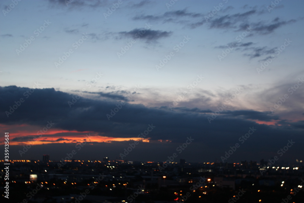 sunset view evening sky with clouds sunset view evening sky with clouds