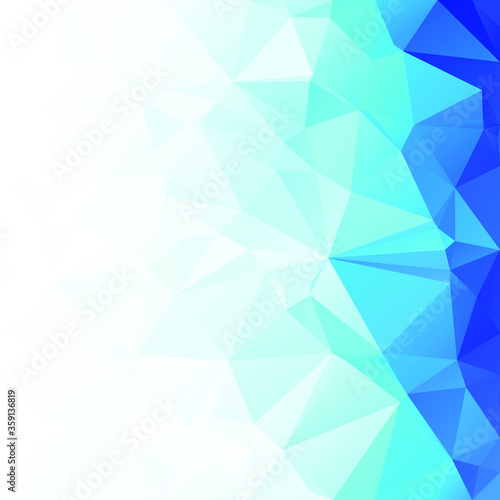 Blue Polygonal Mosaic Background, Creative Design Templates