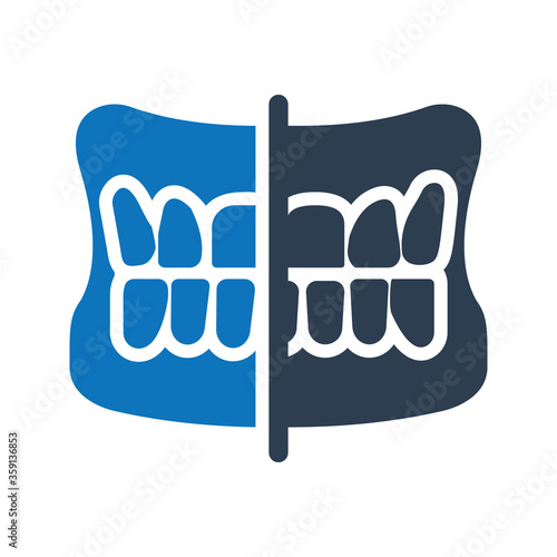 Gum disease icon, Gingivitis, gum inflammation icon