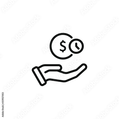 Simple icon of a easy credit vector illustration