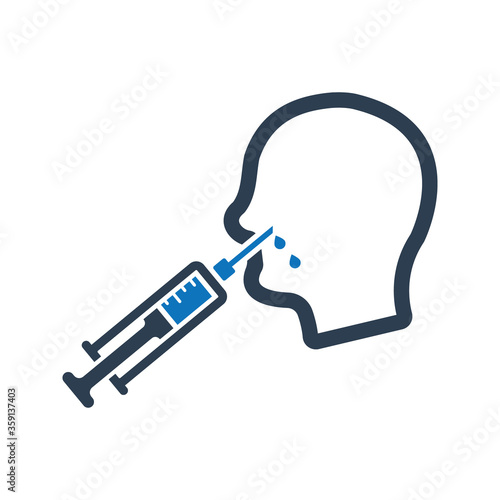  Oral sedation icon. Anesthesia icon