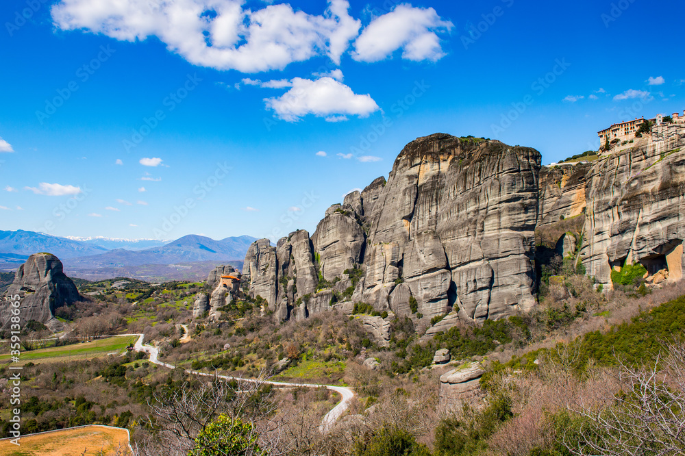 It's Nature of the Meteora mountains in Thessaly, Greece. UNESCO WOrld Heritage