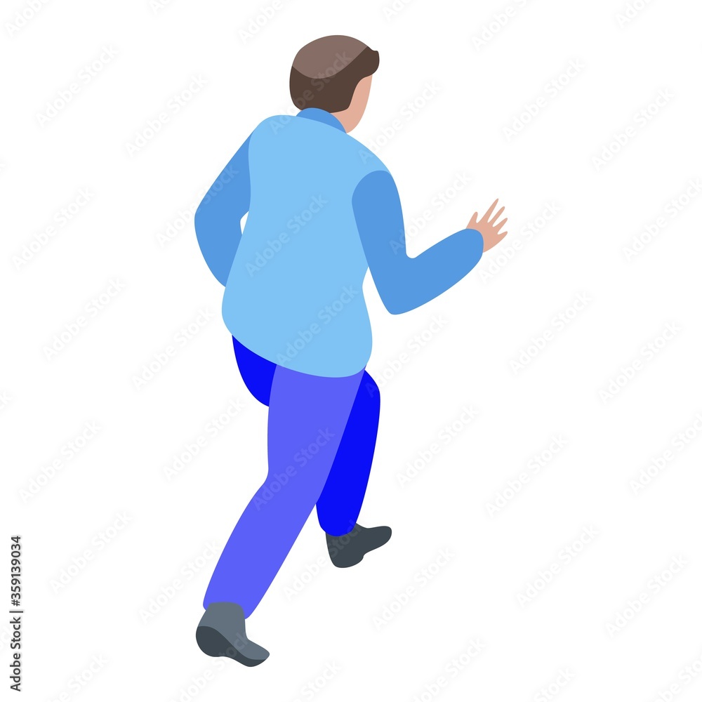Zombie man running icon. Isometric of zombie man running vector icon for web design isolated on white background Zombie man running icon. Isometric of zombie man running vector icon for web design isolated on white background