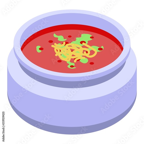 Classic indian soup icon. Isometric of classic indian soup vector icon for web design isolated on white background